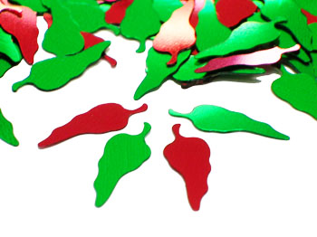 Chili Pepper Confetti, Red and Green